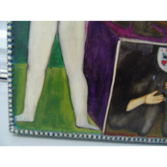 1972 Ken Nielsen Art Painting Oil On Wood “MUSICAL CAPERS” Vtg Mexico Provenance - Picture 5 of 8